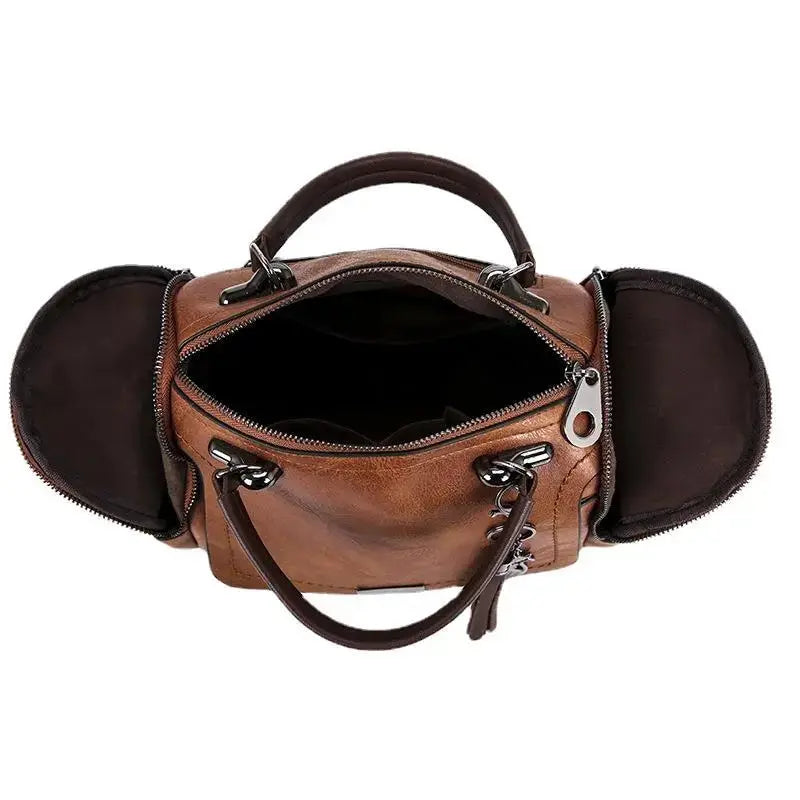 Selmira – Geräumige Handtasche aus weichem mit Riemen und Reißverschluss