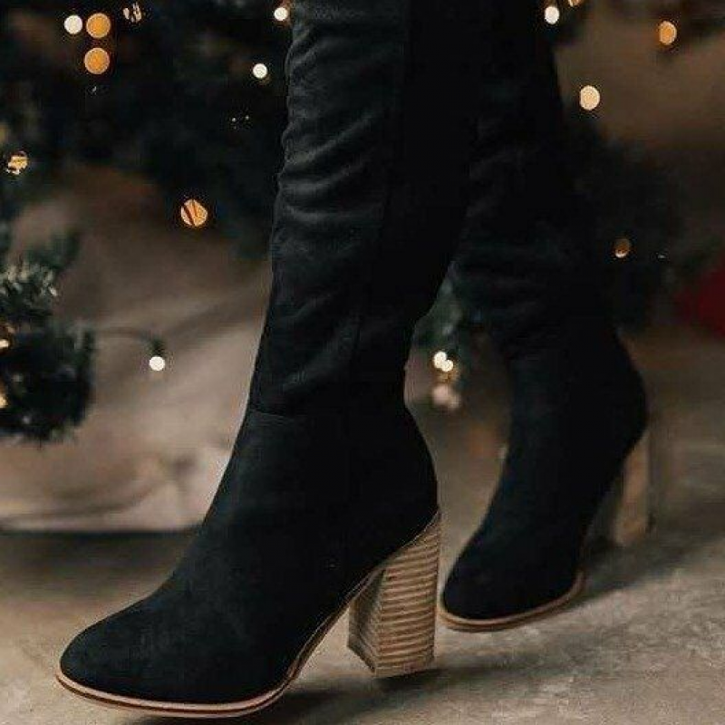 Selmira - Hochwertige Stiefel aus weichem mit Absatz