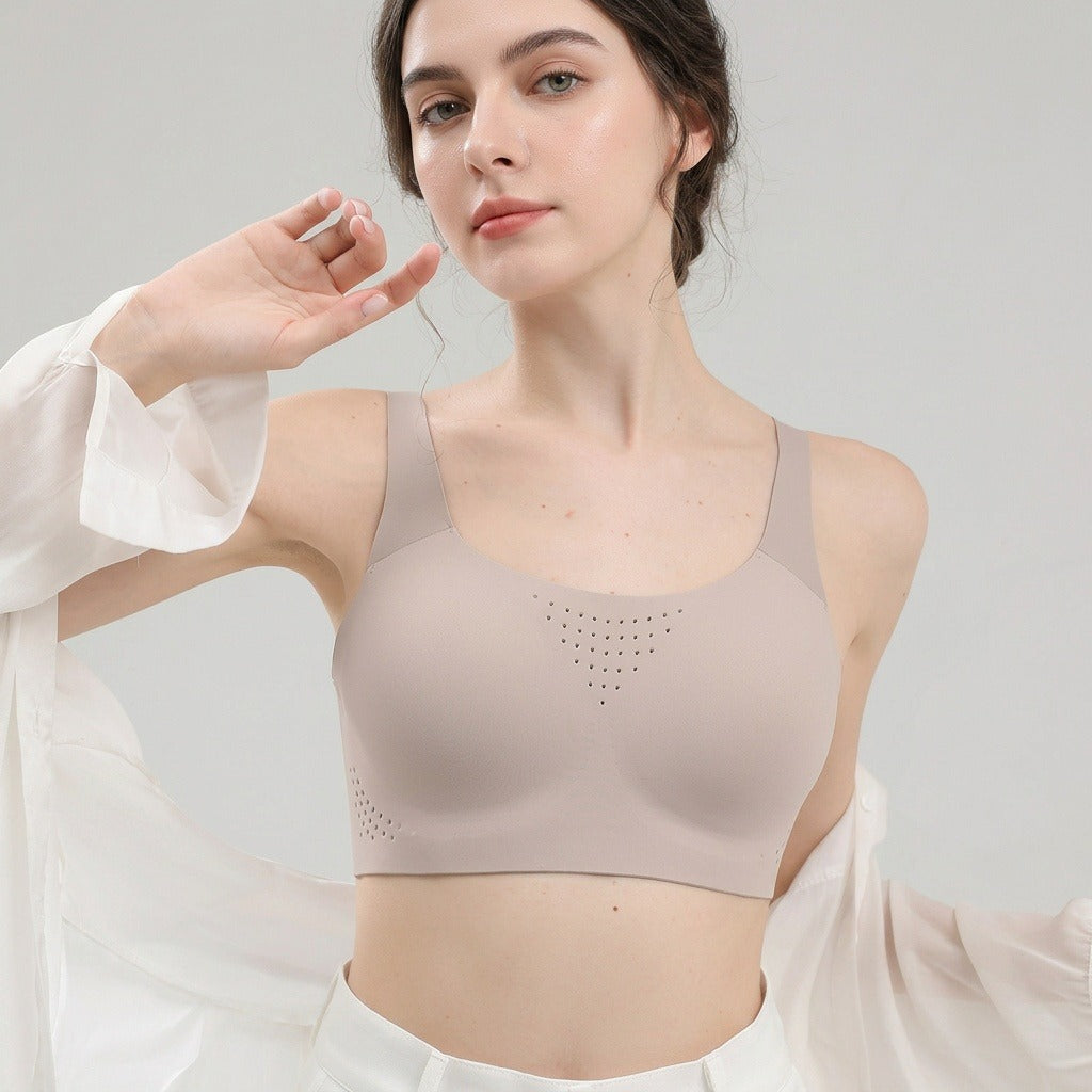 Selmira Plus-Size Nahtloser Wireless Sport-BH – Stoßfest, Weiche Unterstützung, Atmungsaktives Bralette