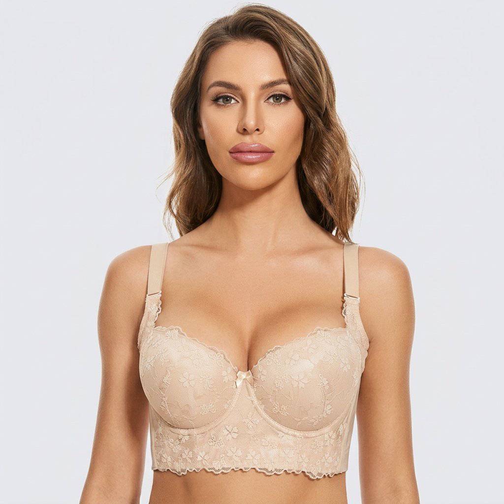 Selmira Add-One-Cup Push-up BH für Damen – Unterbügel Longline Korsett Top Bralette Unterwäsche