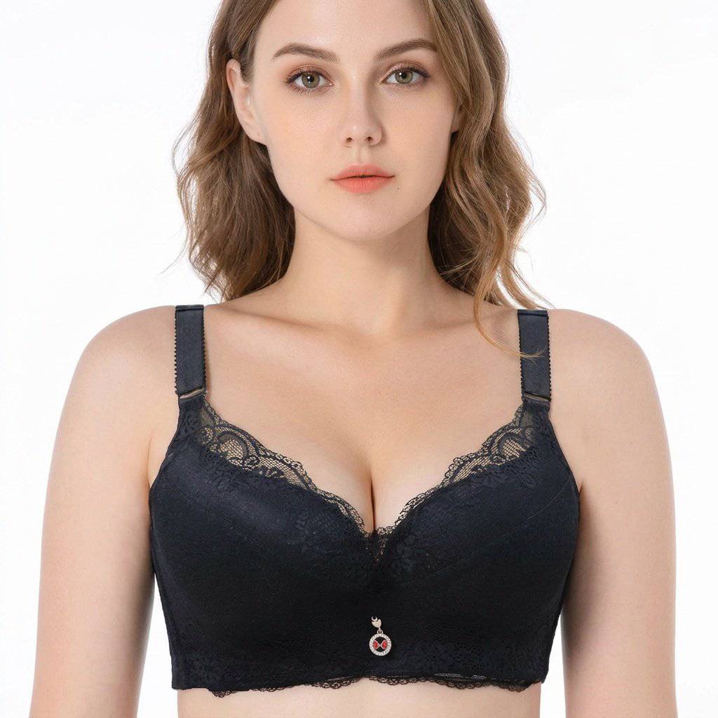 Selmira Push-up Gepolsterte BHs für Damen – Spitze Plus-Size BH, Fügt Zwei Cups Hinzu, Unterbügel Brassiere