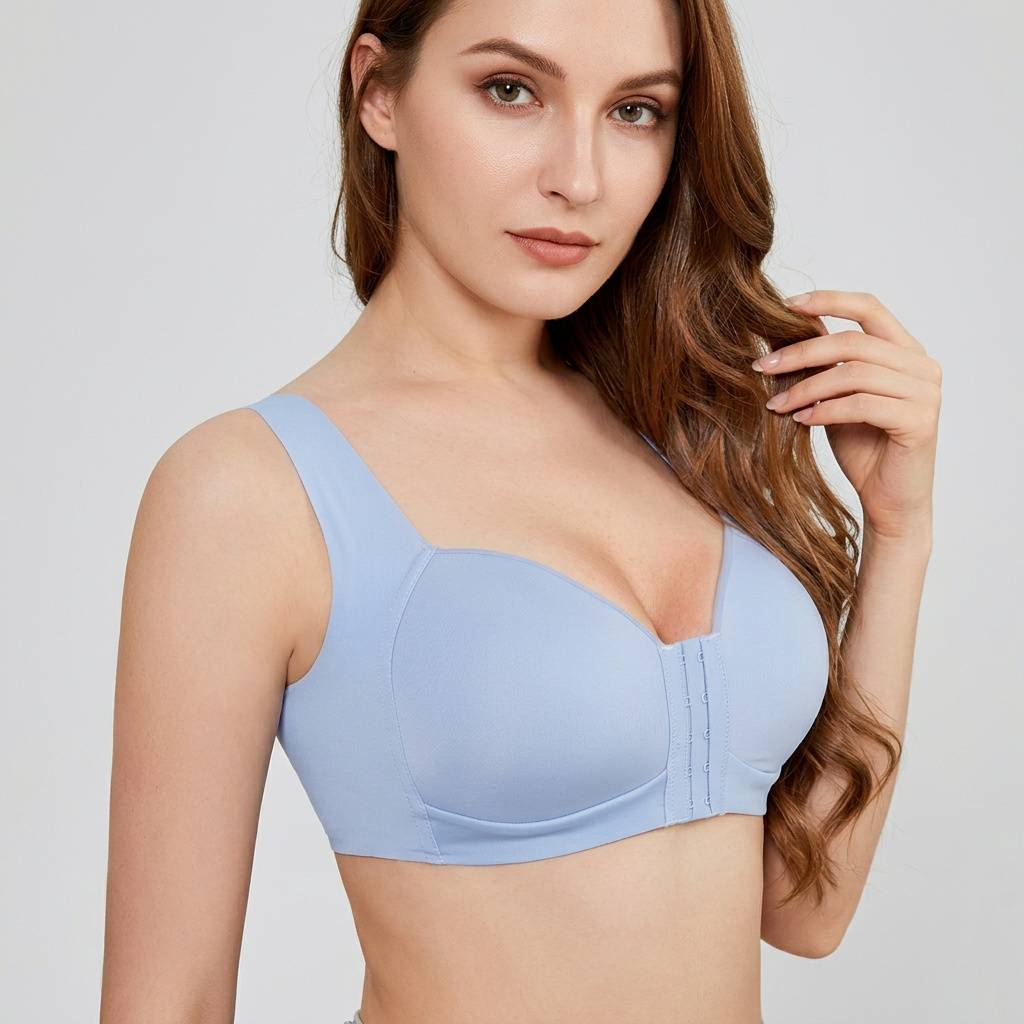 Selmira Frontverschluss BH für Damen – Plus-Size, Nahtloser Push-up, Bequeme Brassiere