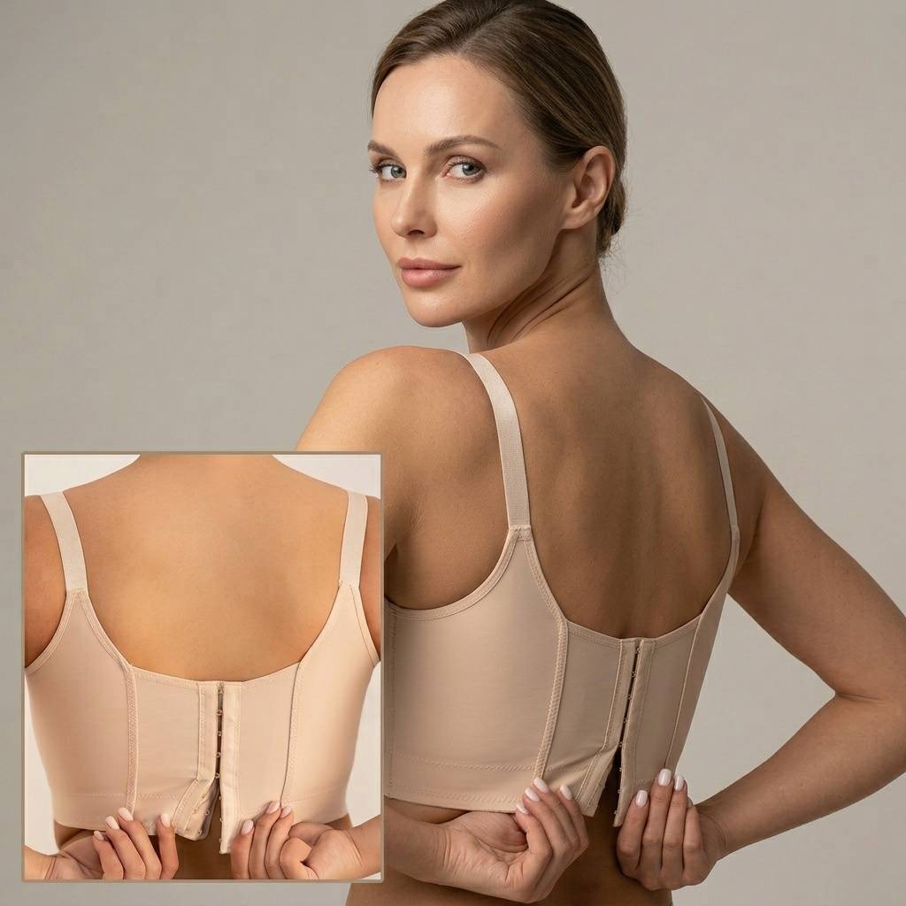 Selmira Vollabdeckender Push-up BH für Damen – Tiefer Cup, Bügel-Bralette, Glättende Unterstützung