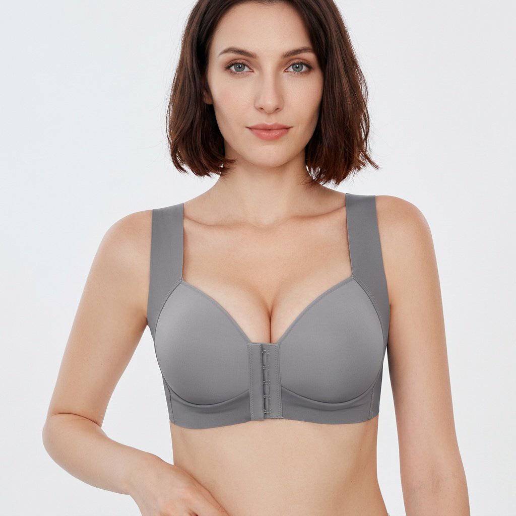 Selmira Frontverschluss BH für Damen – Plus-Size, Nahtloser Push-up, Bequeme Brassiere