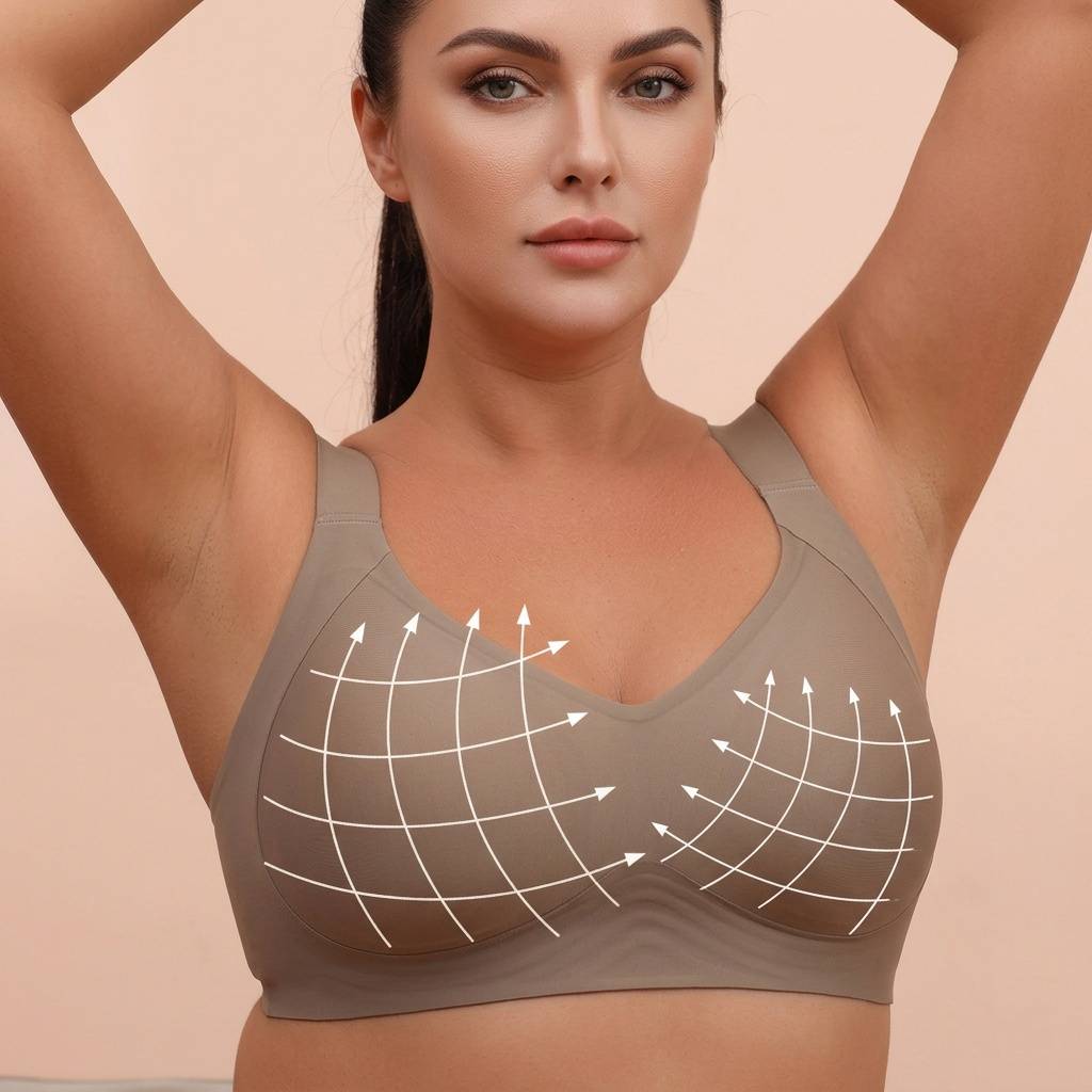 Selmira Bügelloser Plus-Size Push-up BH – Nahtloser Komfort-BH für Damen, weich & formend, M–6XL