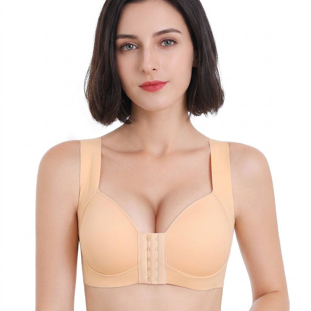 Selmira Frontverschluss BH für Damen – Plus-Size, Nahtloser Push-up, Bequeme Brassiere