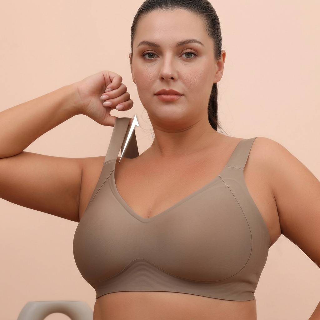 Selmira Bügelloser Plus-Size Push-up BH – Nahtloser Komfort-BH für Damen, weich & formend, M–6XL