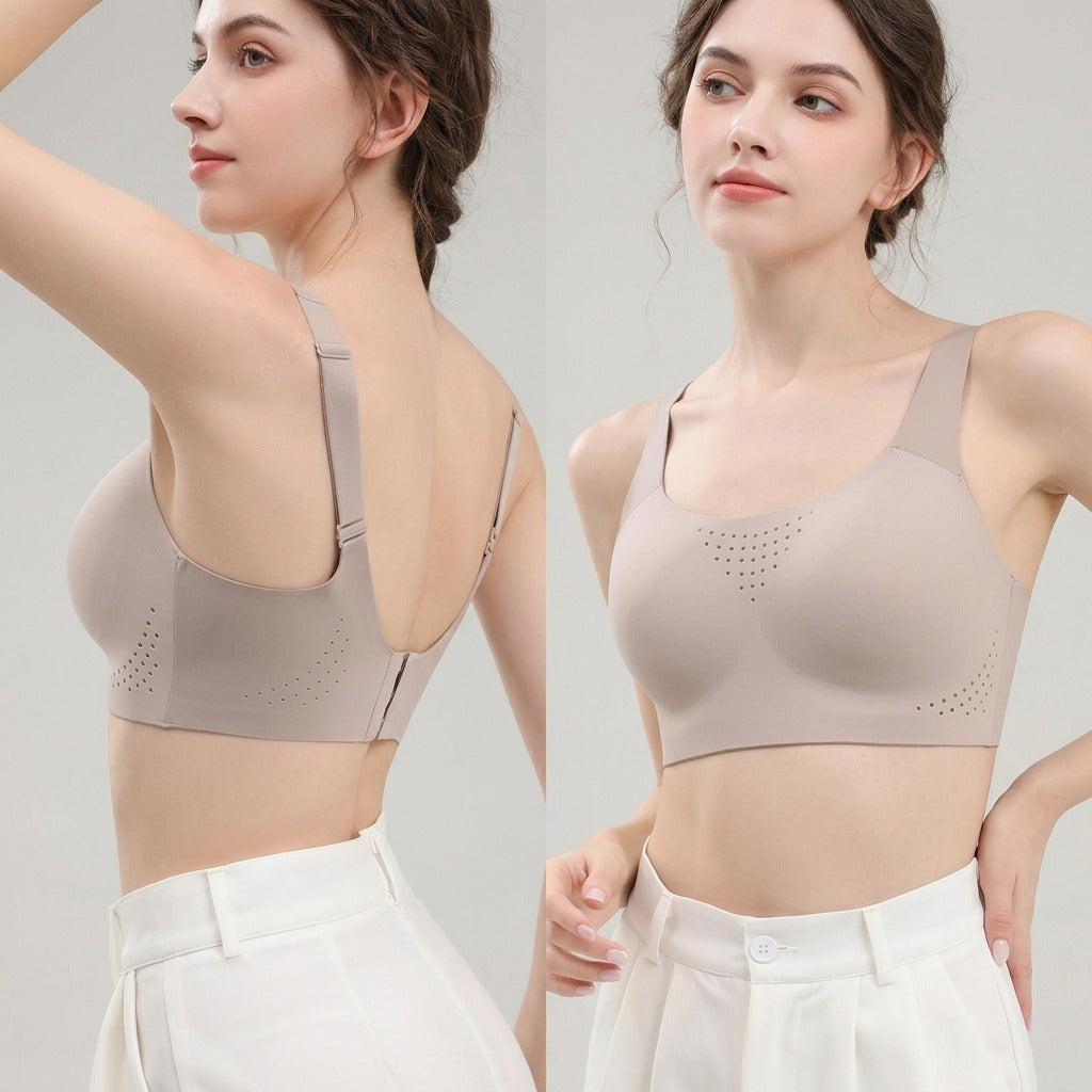 Selmira Plus-Size Nahtloser Wireless Sport-BH – Stoßfest, Weiche Unterstützung, Atmungsaktives Bralette