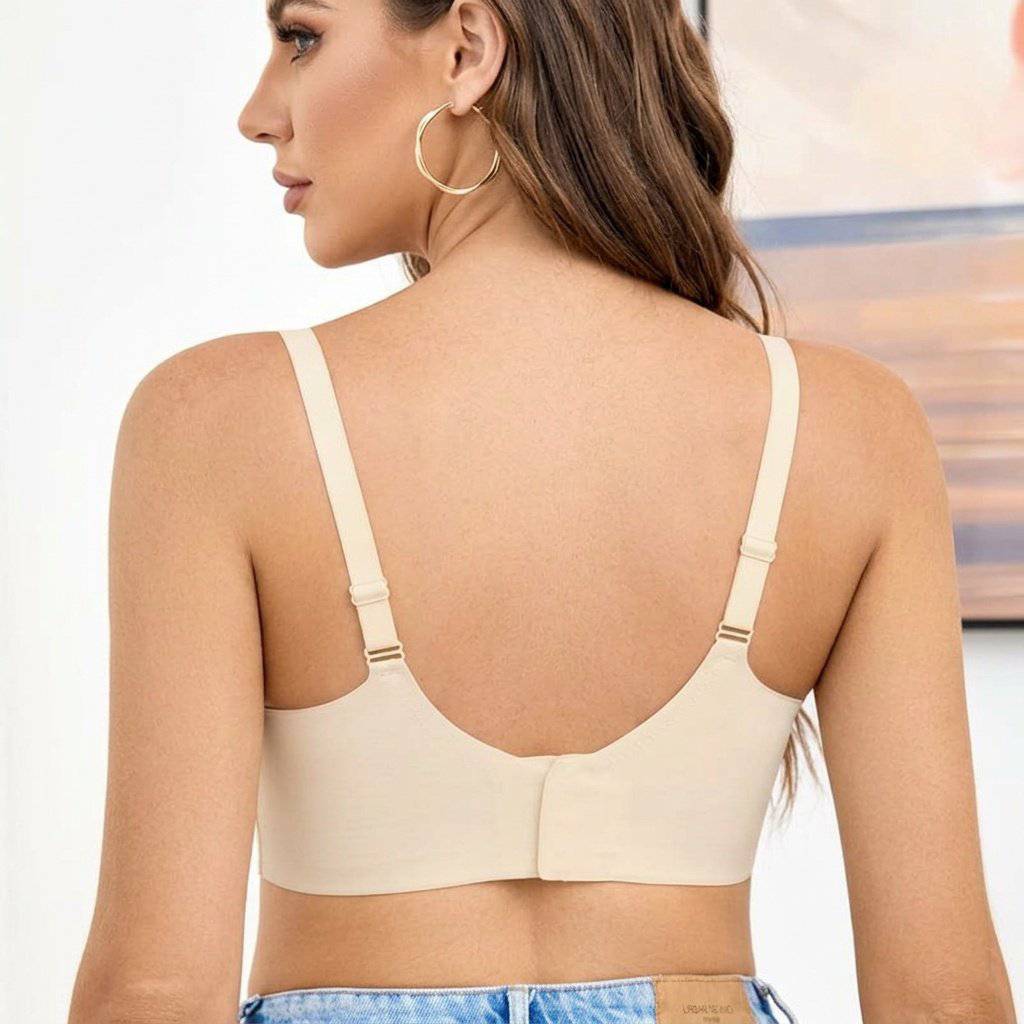 Selmira Nahtlose BHs für Damen – Unsichtbare Ultradünne Unterwäsche, Drahtloser Minimizer Bralette (M-3XL)