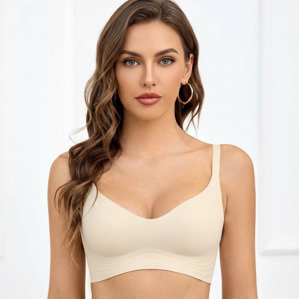 Selmira Nahtlose BHs für Damen – Unsichtbare Ultradünne Unterwäsche, Drahtloser Minimizer Bralette (M-3XL)