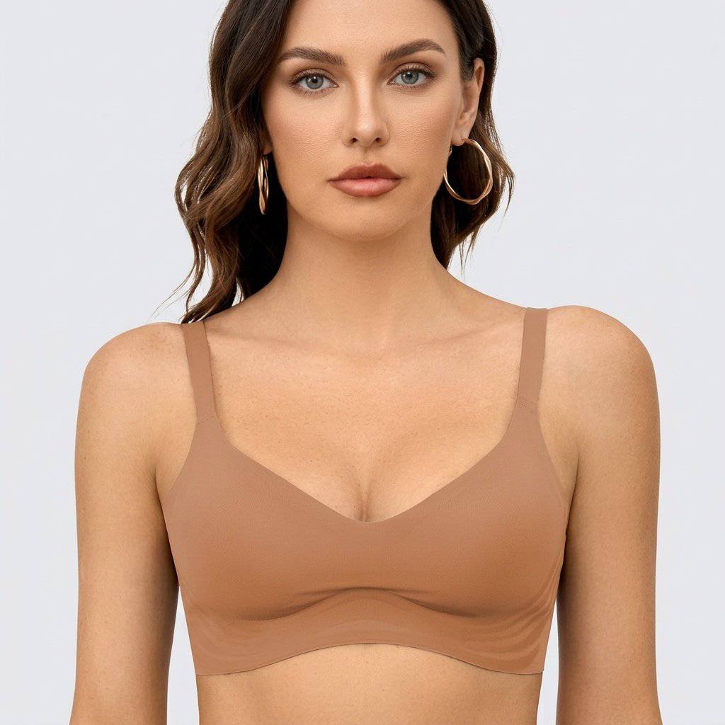 Selmira Nahtlose BHs für Damen – Unsichtbare Ultradünne Unterwäsche, Drahtloser Minimizer Bralette (M-3XL)