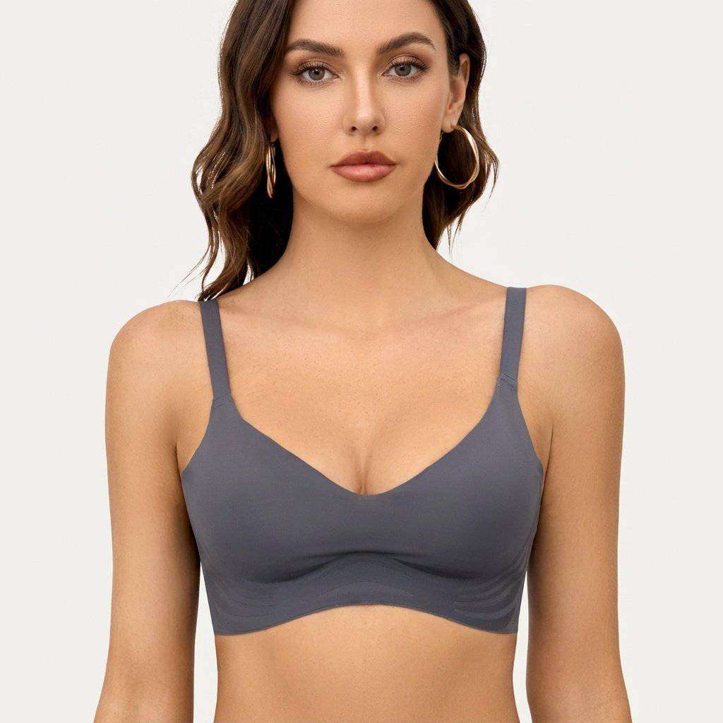 Selmira Nahtlose BHs für Damen – Unsichtbare Ultradünne Unterwäsche, Drahtloser Minimizer Bralette (M-3XL)