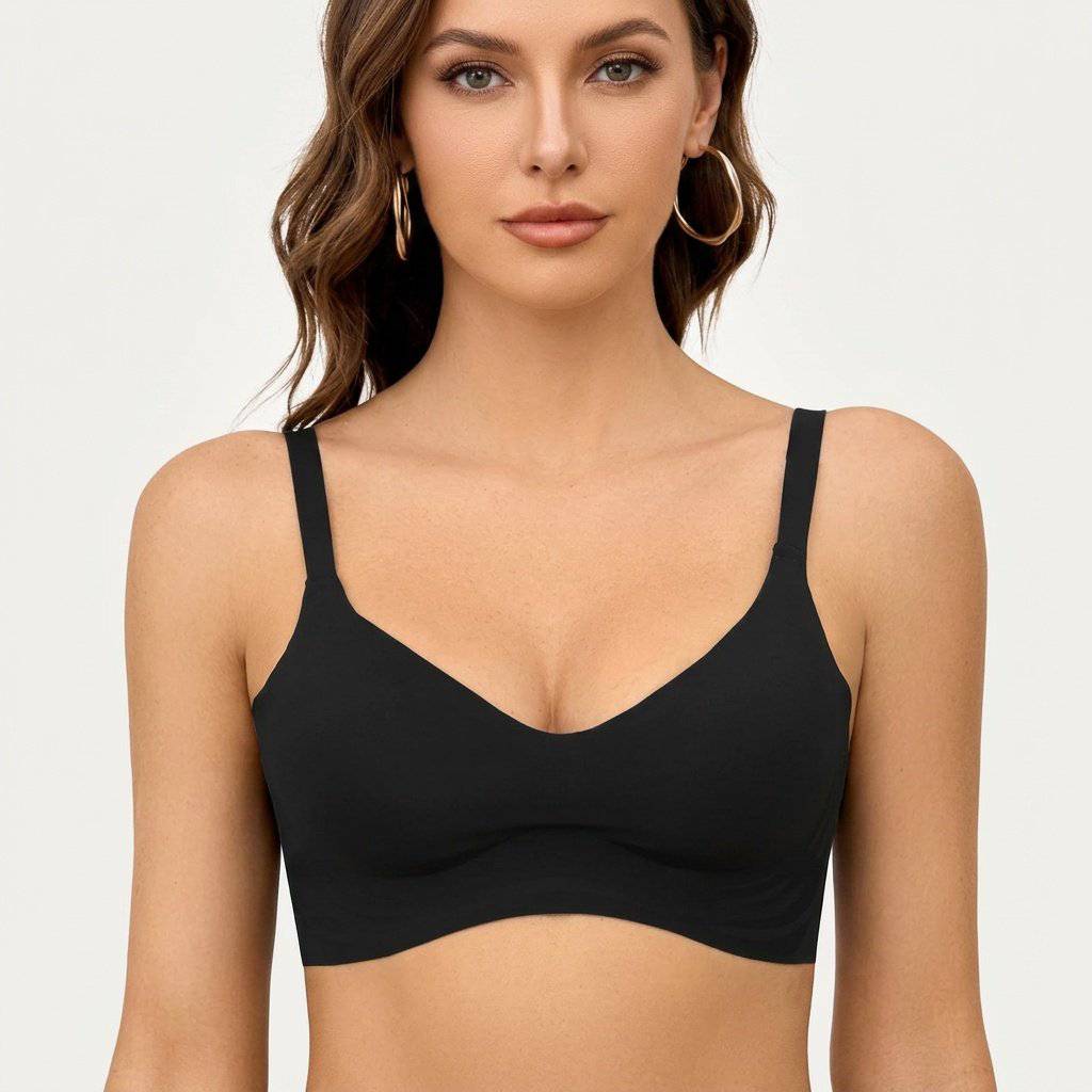 Selmira Nahtlose BHs für Damen – Unsichtbare Ultradünne Unterwäsche, Drahtloser Minimizer Bralette (M-3XL)
