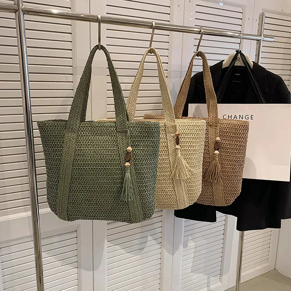 Selmira | Sommertasche Aus Stroh mit Lässigem Design