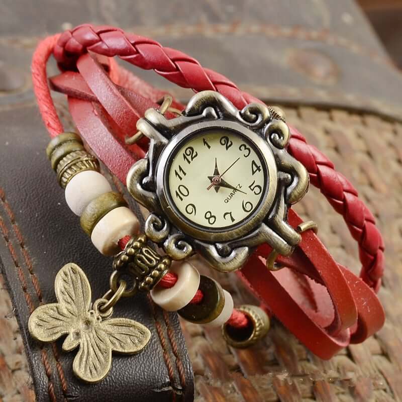 Selmira – Damen-Accessoire-Uhr mit Vintage-Blumenarmband
