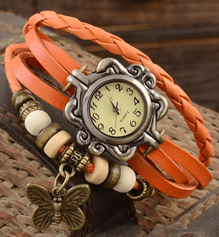 Selmira – Damen-Accessoire-Uhr mit Vintage-Blumenarmband
